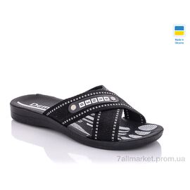 Фотография Шлепки мужские пляжные Лето TRK2026-2-чорний-білий (6 пар р.41-46) "DeMur" недорого оптом от прямого поставщика