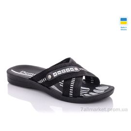 Шльопанці чоловічі пляжні Літо TRK-1 black ST (6 пар р.41-46) "DeMur" недорого оптом від прямого постачальника
