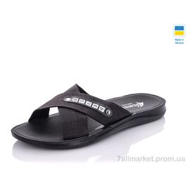 Шльопанці чоловічі пляжні Літо TRK new black (6 пар р.41-46) "DeMur" недорого оптом від прямого постачальника