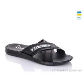Шльопанці чоловічі пляжні Літо TRK STL GL new black (6 пар р.41-46) "DeMur" недорого оптом від прямого постачальника