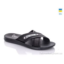 Фотография Шлепки мужские пляжные Лето TRK2026-2-STL GL new black (6 пар р.41-46) "DeMur" недорого оптом от прямого поставщика