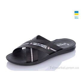 Фотография Шлепки мужские пляжные Лето TRK2026-2-STL1 чорний (6 пар р.41-46) "DeMur" недорого оптом от прямого поставщика