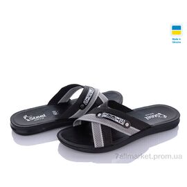 Фотография Шлепки мужские пляжные Лето TRK2026-2-007 сірий-чорний (6 пар р.41-45) "DeMur" недорого оптом от прямого поставщика