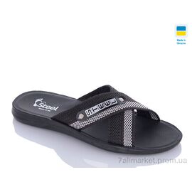 Фотография Шлепки мужские пляжные Лето TRK2026-2-007 чорний-сірий (6 пар р.41-45) "DeMur" недорого оптом от прямого поставщика