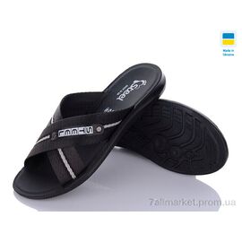 Шльопанці чоловічі пляжні Літо TRK 007 black-white new (6 пар р.41-45) "DeMur" недорого оптом від прямого постачальника