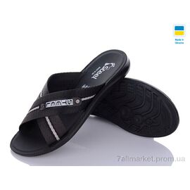 Фотография Шлепки мужские пляжные Лето TRK2026-2-007 чорний-білий (6 пар р.41-45) "DeMur" недорого оптом от прямого поставщика