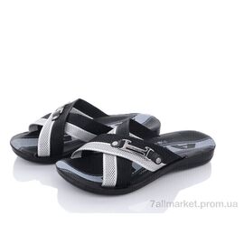 Фотография Шлепки мужские пляжные Лето TRK 008 чорний (6 пар р.40-44) "DeMur" недорого оптом от прямого поставщика