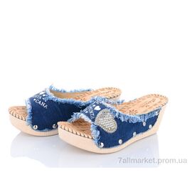 Фотография Шлепки женские облегченные Лето WD287 синій (6 пар р.36-40) "DeMur" недорого оптом от прямого поставщика