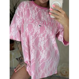 Фотография Футболка женская LR111 pink р.one size "Lora" недорого оптом от прямого поставщика