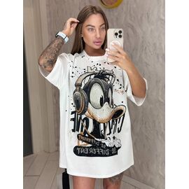 футболка жіноча LR130 white р.one size "Lora" недорого оптом від прямого постачальника