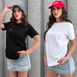 Фотография Футболка женская LR142 white р.one size "Lora" недорого оптом от прямого поставщика