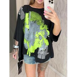 футболка жіноча LR54 black р.one size "Lora" недорого оптом від прямого постачальника