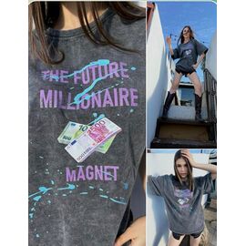 футболка жіноча LR91 grey р.one size "Lora" недорого оптом від прямого постачальника