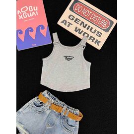 Фотография Топик детский на девочку 86071 grey р.120-160 "Yalisi" недорого оптом от прямого поставщика