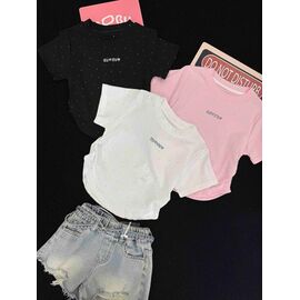 футболка дитяча на дівчинку 9763 white р.120-160 "Yalisi" недорого оптом від прямого постачальника