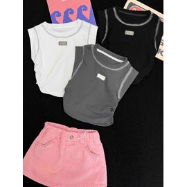 футболка дитяча на дівчинку 9883 white р.120-160 "Yalisi" недорого оптом від прямого постачальника