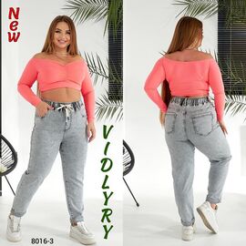 Фотография Джинсы женские 8016-3 l.grey р.32-42 "Vidlyry" недорого оптом от прямого поставщика