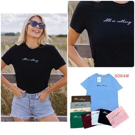 Фотография Футболка женская 5064 mix р.46-50 "Katty" недорого оптом от прямого поставщика