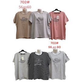 футболка жіноча 702 mix р.56-60 "Katty" недорого оптом від прямого постачальника