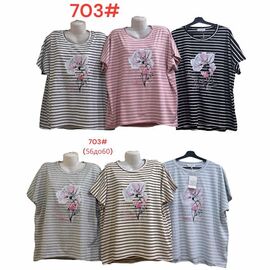 футболка жіноча 703 mix р.56-60 "Katty" недорого оптом від прямого постачальника