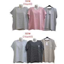 футболка жіноча 707 mix р.56-60 "Katty" недорого оптом від прямого постачальника