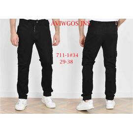 Джинси чоловічі 711-1 black р.29-38 "God Baron" недорого оптом від прямого постачальника