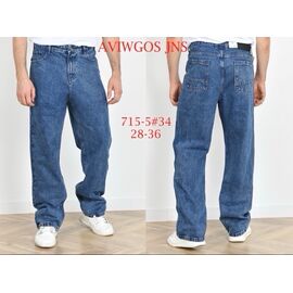 Джинси чоловічі 715-5 blue р.28-36 "God Baron" недорого оптом від прямого постачальника