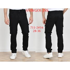 Джинси чоловічі 711-2 black р.28-36 "God Baron" недорого оптом від прямого постачальника