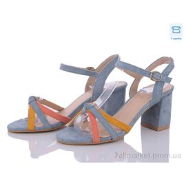 Босоніжки жіночі літні Літо 12290-1 l.blue (8 пар р.36-41) "Summer shoes" недорого оптом від прямого постачальника