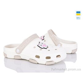 Фотография Кроксы детские летние Лето 402 бежевий (8 пар р.33-36) "Inblue" недорого оптом от прямого поставщика