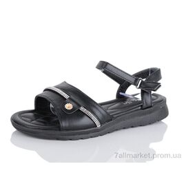 Фотография Босоножки женские летние Лето T31 black (8 пар р.36-41) "Ok Shoes" недорого оптом от прямого поставщика
