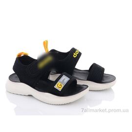 Фотография Сандалии детские летние Лето DL46(B16) black-yellow (6 пар р.26-31) "Violeta" недорого оптом от прямого поставщика