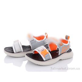 Фотография Сандалии детские летние Лето PL14(A10) grey-orange (6 пар р.32-37) "Violeta" недорого оптом от прямого поставщика