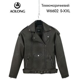 Фотография Куртка женская демисезонная W6602 d.brown р.S-2XL "Immei" недорого оптом от прямого поставщика