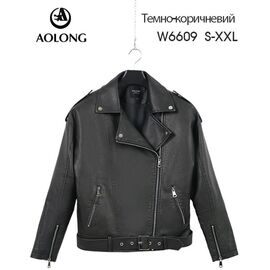 Фотография Куртка женская демисезонная W6609 d.brown р.S-2XL "Immei" недорого оптом от прямого поставщика