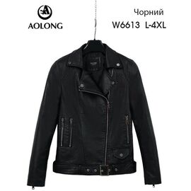 Фотография Куртка женская демисезонная W6613 black р.L-4XL "Immei" недорого оптом от прямого поставщика