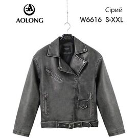 Фотография Куртка женская демисезонная W6616 grey р.S-2XL "Immei" недорого оптом от прямого поставщика