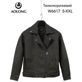 Фотография Куртка женская демисезонная W6617 d.brown р.S-2XL "Immei" недорого оптом от прямого поставщика