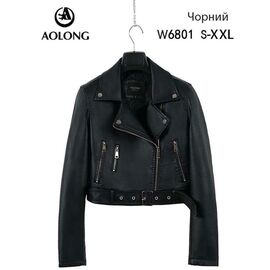 Фотография Куртка женская демисезонная W6801 black р.S-2XL "Immei" недорого оптом от прямого поставщика