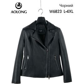 Фотография Куртка женская демисезонная W6823 black р.L-4XL "Immei" недорого оптом от прямого поставщика