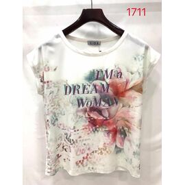 Фотография Футболка женская 1711 white р.52-62 "LIDA" недорого оптом от прямого поставщика