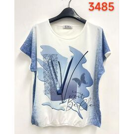 футболка жіноча 3485 white р.52-62 "LIDA" недорого оптом від прямого постачальника