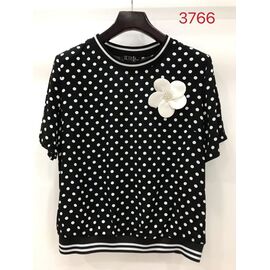 футболка жіноча 3766 black р.52-62 "LIDA" недорого оптом від прямого постачальника