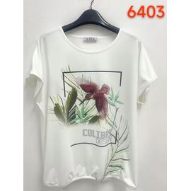 футболка жіноча 6403 white р.52-62 "LIDA" недорого оптом від прямого постачальника