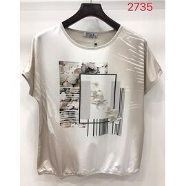 футболка жіноча 2735 beige р.52-62 "LIDA" недорого оптом від прямого постачальника