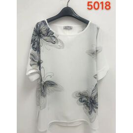 футболка жіноча 5018 white-grey р.52-62 "LIDA" недорого оптом від прямого постачальника