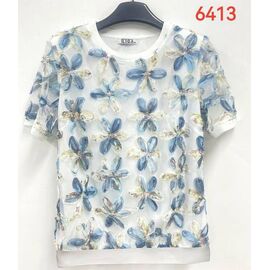 футболка жіноча 6413 white р.52-62 "LIDA" недорого оптом від прямого постачальника