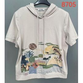 Фотография Футболка женская 8705 beige р.52-62 "LIDA" недорого оптом от прямого поставщика