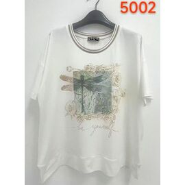 Фотография Футболка женская 5002 white р.52-62 "LIDA" недорого оптом от прямого поставщика