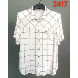 Сорочка жіноча літня 2417 white р.52-62 "LIDA" недорого оптом від прямого постачальника